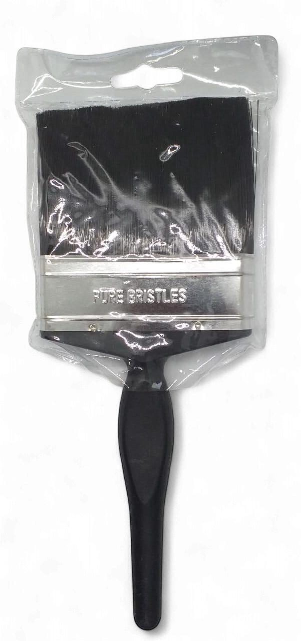 Paint Brush 4" Black Plastic Handle IN Case