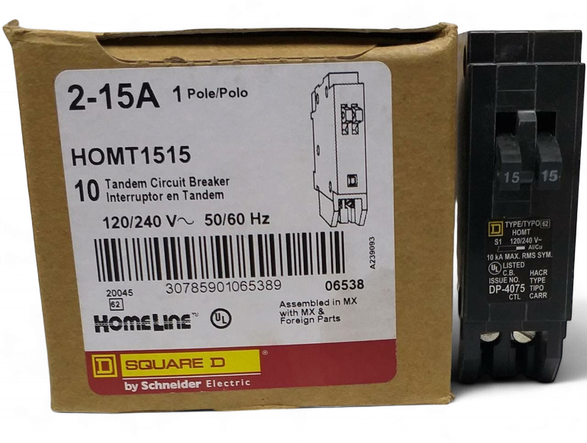SQUARE D Breaker 15/15AMPS Duplex