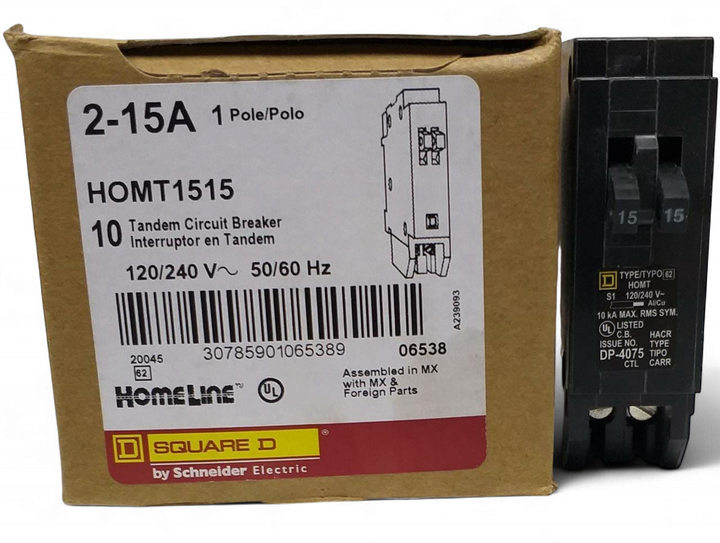 SQUARE D Breaker 15/15AMPS Duplex