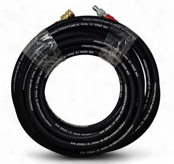 Pressure Washer Hose 4350PSI Din 20022 I.d Snap on Male and Female Metal 3/8" X 30'