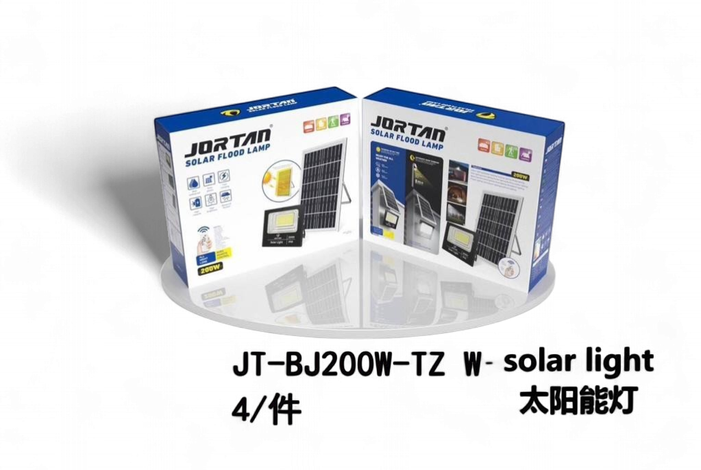 JORTAN Lamp LED Solar Flood 200W JT-BJ200W-TZ W + JT-BJ200W-TZ W 6500K IP66 2BOX
