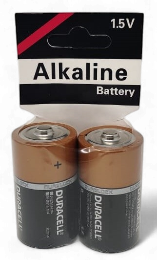 DURACELL Battery Size D Alkaline 2PCS Pack