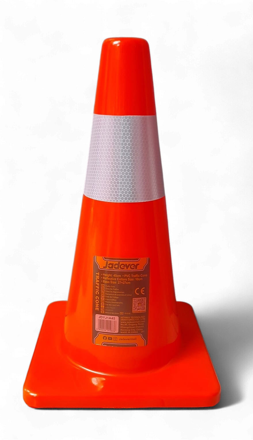 JADEVER Traffic Cone PVC 18" 45CM JDYJ1A45