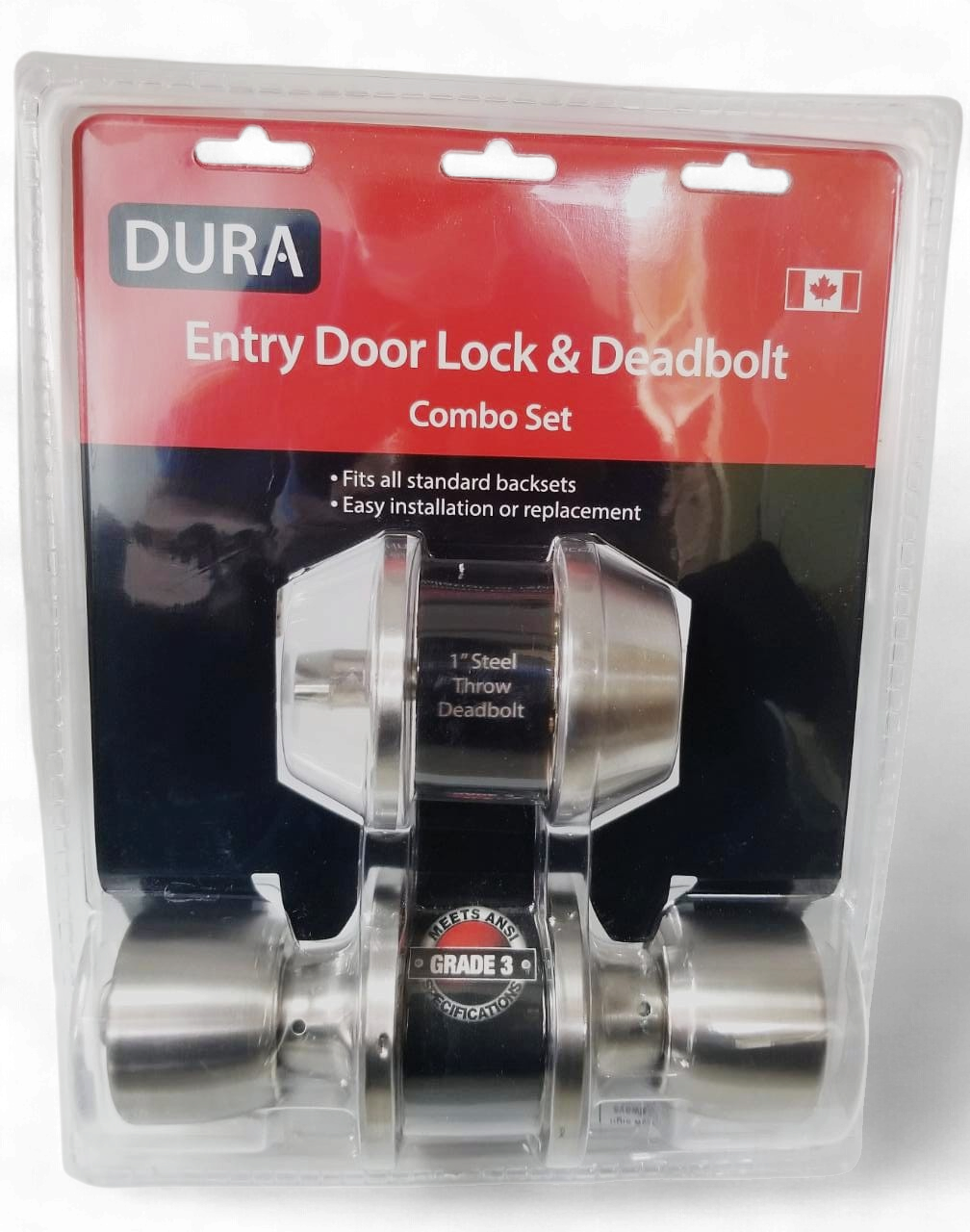 DURA Lock Combo Set Knob & Deadbolt Ss 5932ET+7301SSVP