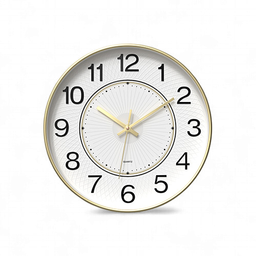 MUTBERG Clock Wall HJC-U-002 12" Modern White Silent NON-TICKING Analog