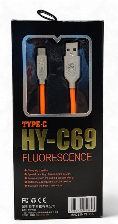 HEYU Cable USB HY-C69 2.1A TYPE-C 1000MM Fluorescence