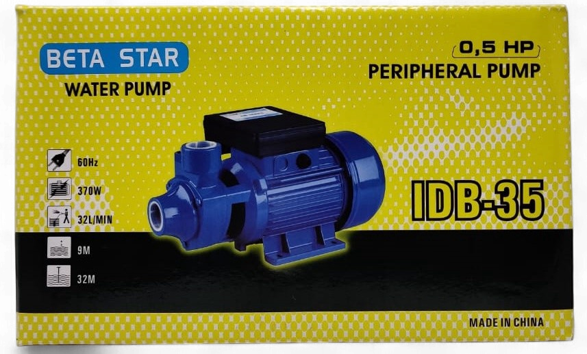 BETA STAR Water Pump IDB-35 0.5HP 110V
