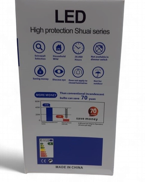 Bulb LED 18W 110-265 Round Rohs Shuai Series 6500K