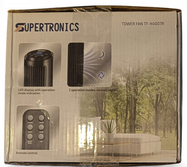 SUPERTRONICS Fan Tower 40" 110V TF-K4007R 45W 102CM