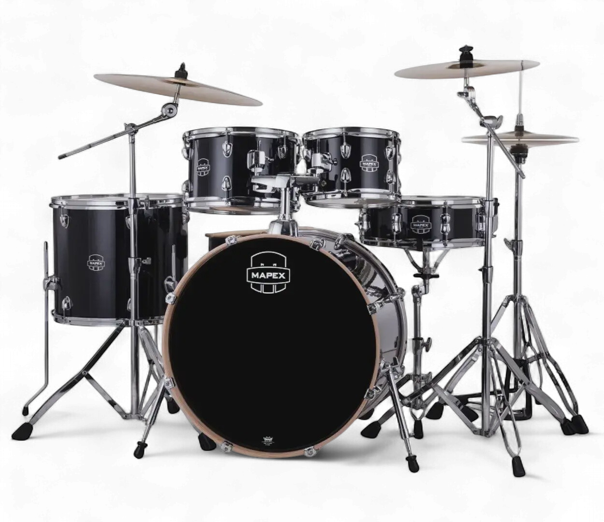 MAPEX Drum Set VE5295FTCVH Venus Shell 5PCS Black Galaxy Sparkle 2 Box
