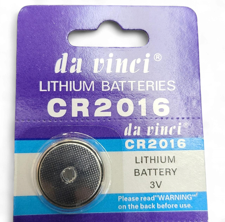 DA VINCI Battery Lithium CR2016 Coin Sold Each