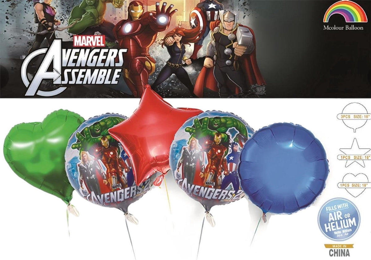 Party Balloons Foil Type 5PCS Pack Avengers TX-227