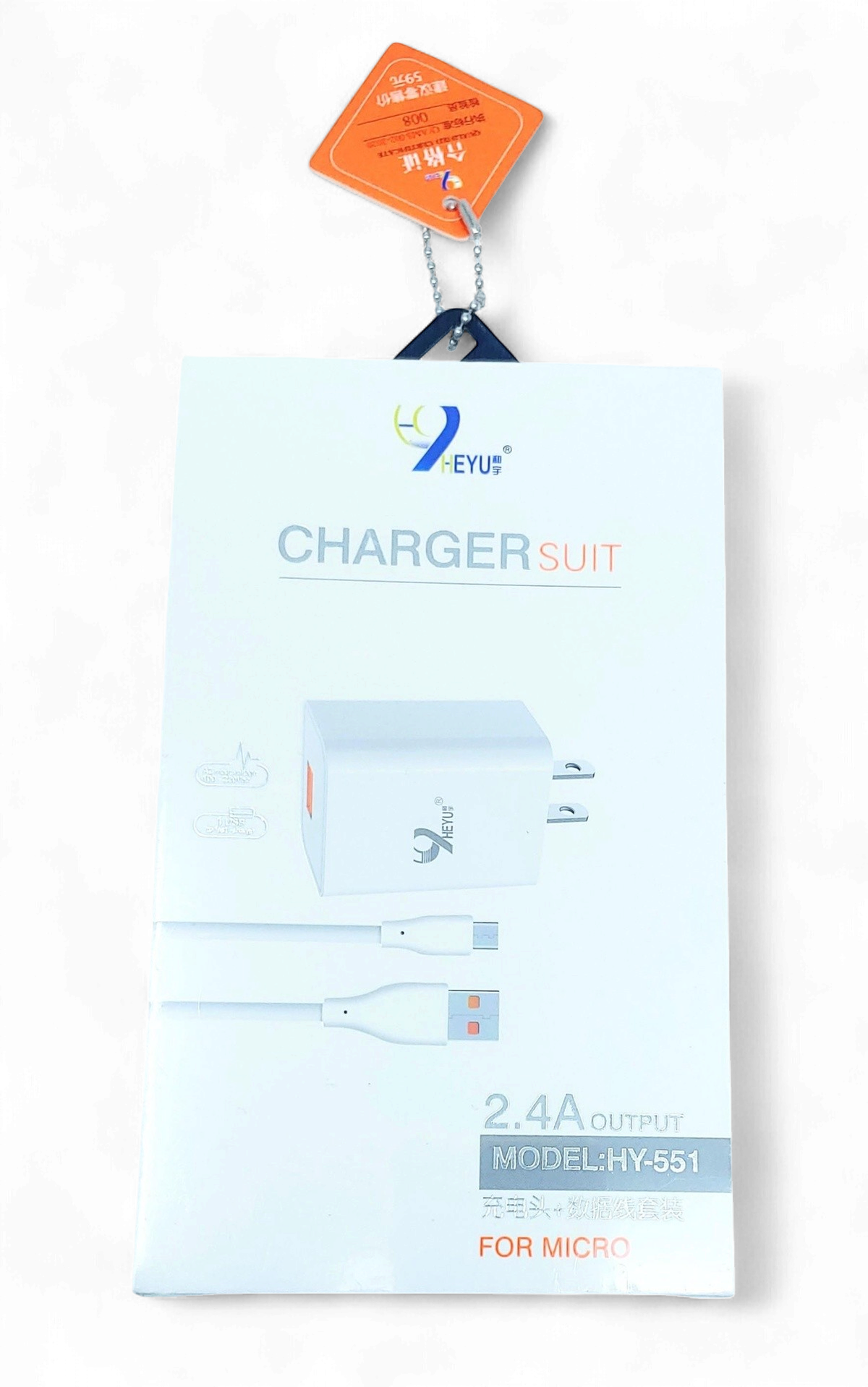HEYU Charger Cable USB HY-551 Micro 2.4A Charger Suit