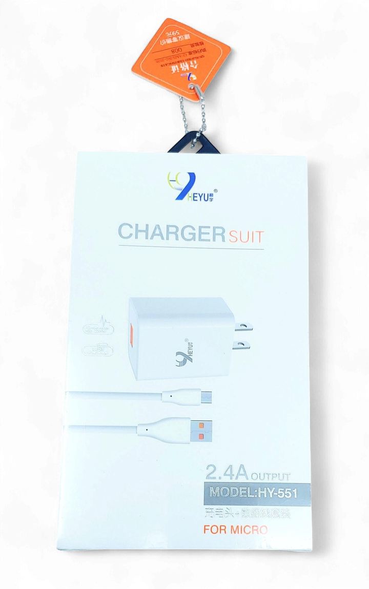 HEYU Charger Cable USB HY-551 Micro 2.4A Charger Suit