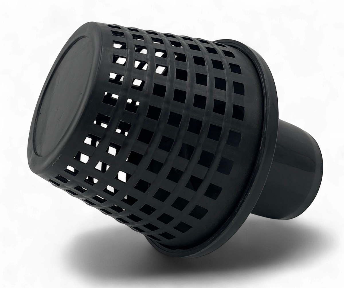 Water Pump Strainer 3" Black Plastic Cone