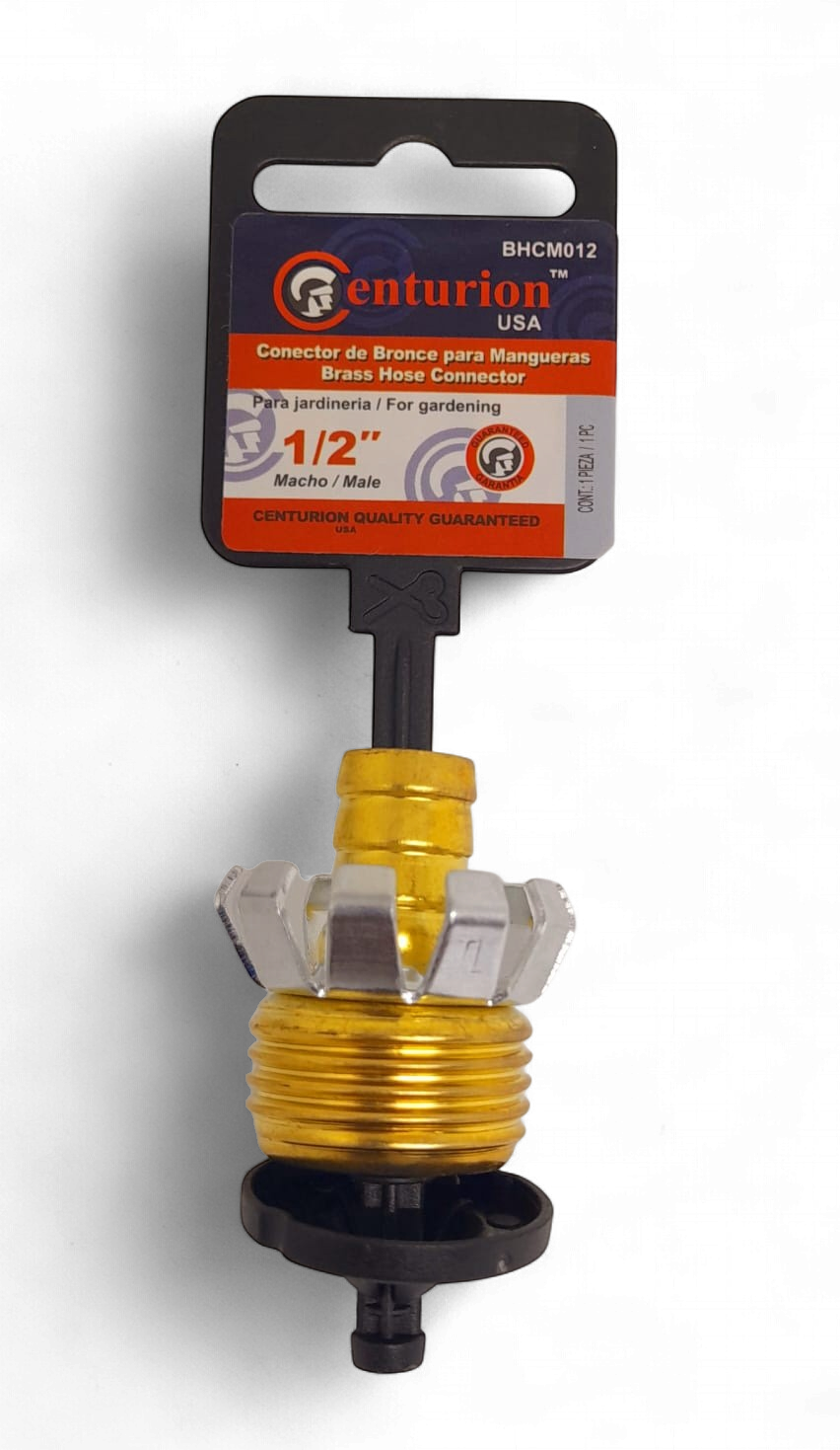 CENTURION Hose Connector Brass 1/2" Male BHCM012