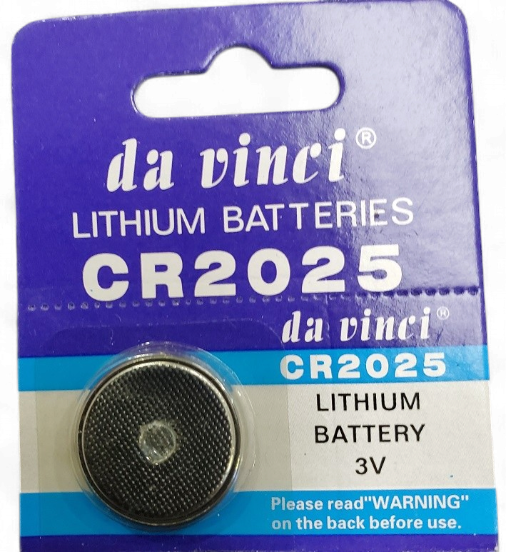 DA VINCI Battery Lithium CR2025 Coin Sold Each
