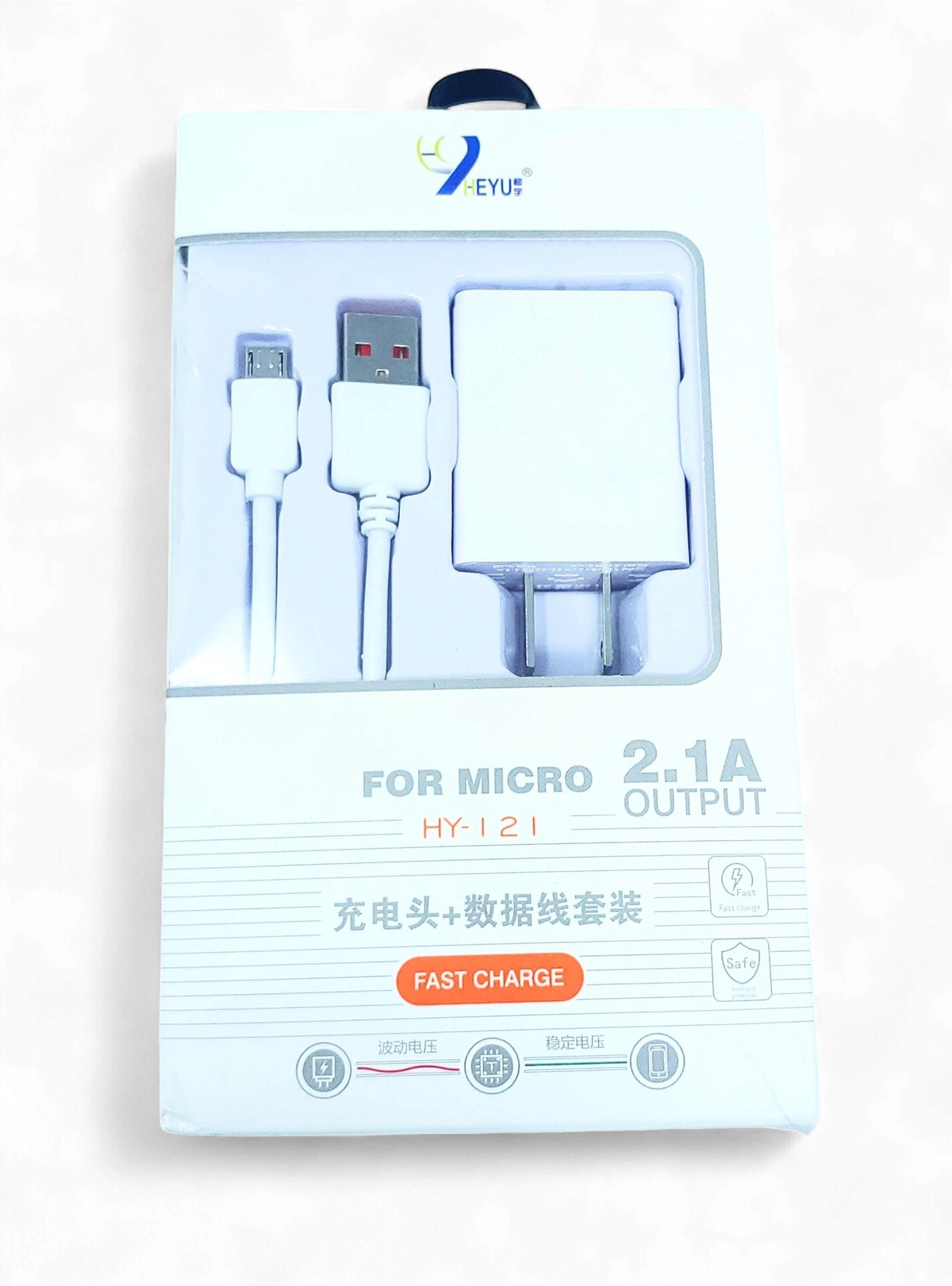 HEYU Charger USB Adaptor HY-121 2.1A with Cable Micro Fast Charge