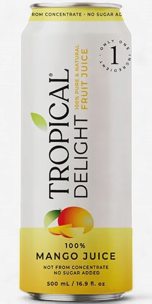 TROPICAL DELIGHT Mango Fruit Juice 500ML 16.9FL OZ