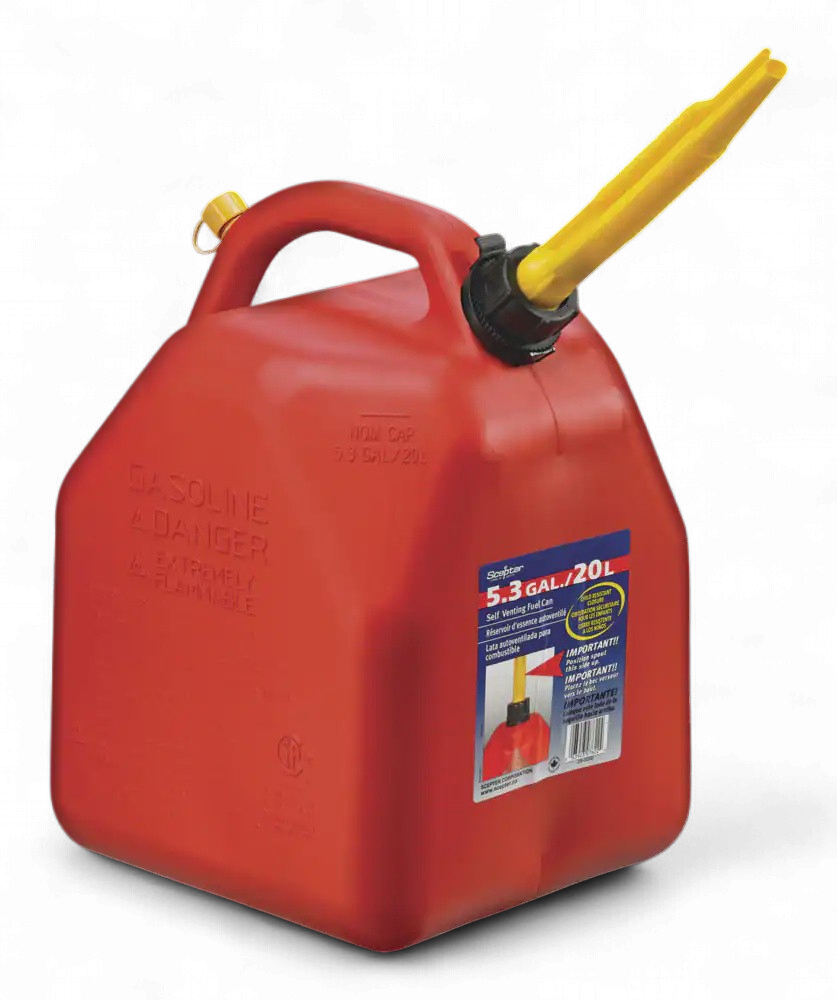 SCEPTER Jar Gasoline Red 28-3052 20L 5.3GAL Jerry Can