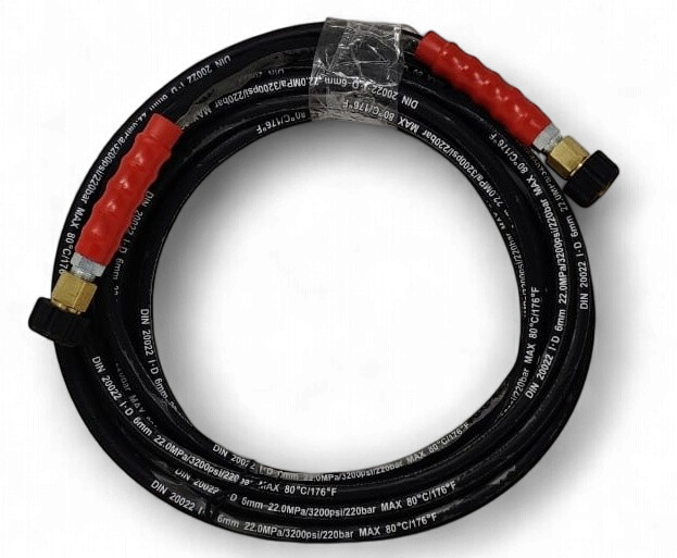 Pressure Washer Hose 3200PSI Din 20022 I.d Double Thread Metal 1/4" X 25'