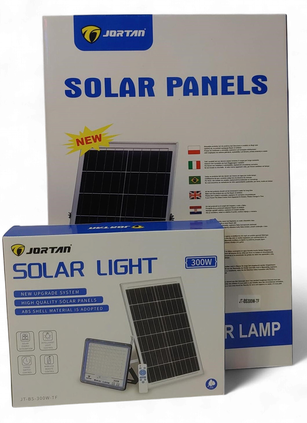 JORTAN Lamp LED Solar Flood 300W JT-BS300W-TYTZ + JT-BS300W-TYTZ/TFTZ 6500K IP66 2BOX