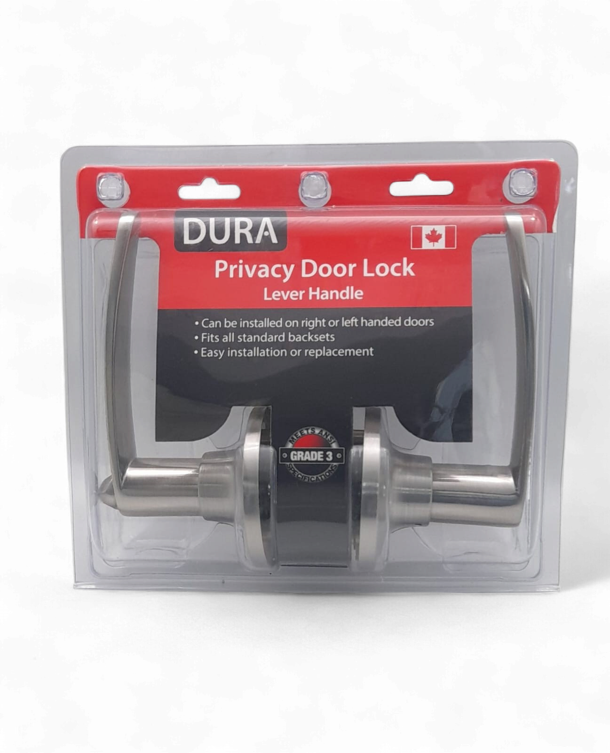 DURA Lock Privacy Lever Sn 6491BK-SNVP