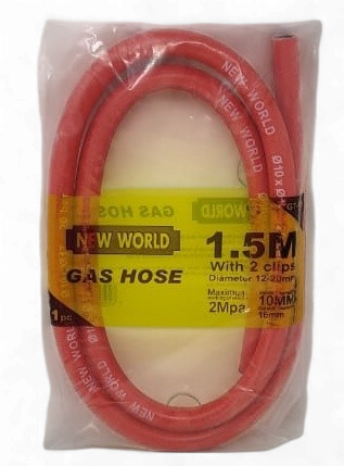 NEW WORLD Gas Hose with 2CLIPS 1.5M GT-1.5
