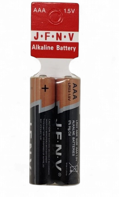 JFNV Battery J F N V Aaa Alkaline Gold and Black 2PCS Sold Per Pair
