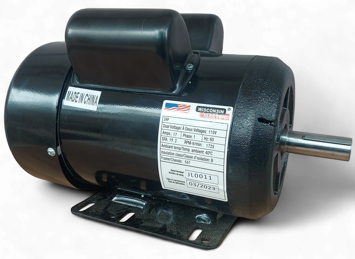 Machine Motor Wisconsin 2HP 110V 1725RPM 17A .
