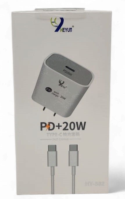 HEYU Charger USB-C & Cable USB TYPE-C HY-582 PD+20W