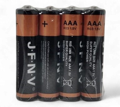 JFNV Battery J F N V Aaa Gold and Black Sold 4PCS Pack