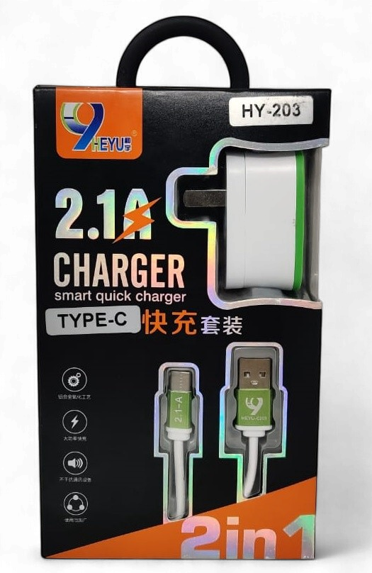 HEYU Charger Cable USB HY-203 TYPE-C 2IN1 2.1A