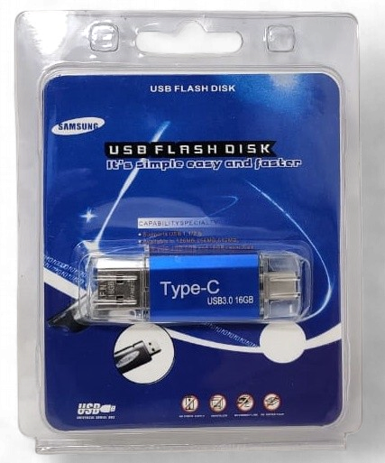 JFNV Computer Flash Drive 16GB USB - TYPE-C 3.0 Disk Metal / Red