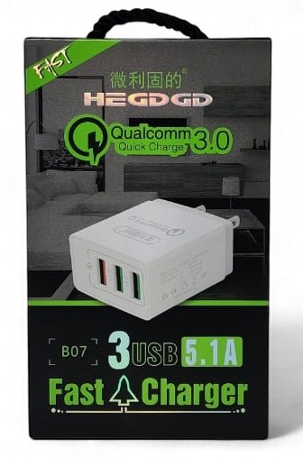 GENERIC Charger USB Adaptor B07 5.1A 3USB Fast Charge