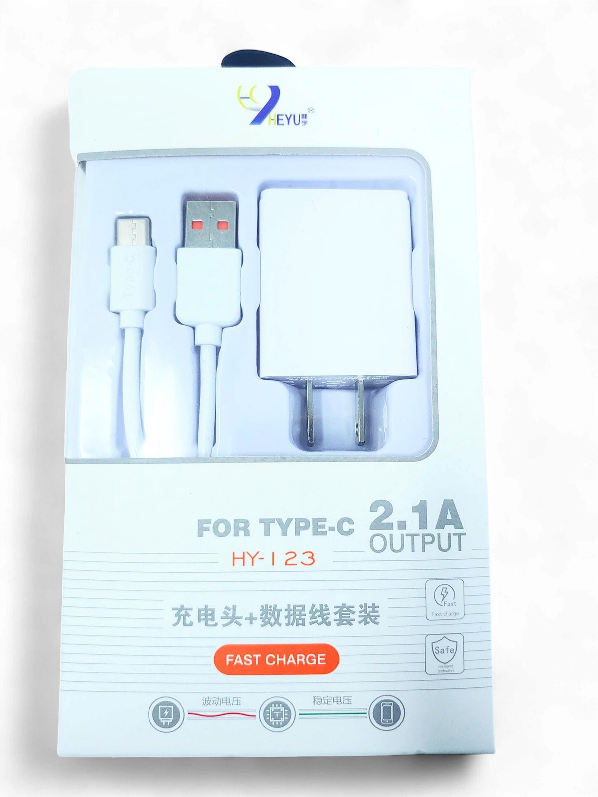 HEYU Charger USB Adaptor HY-123 2.1A with Cable TYPE-C Fast Charge