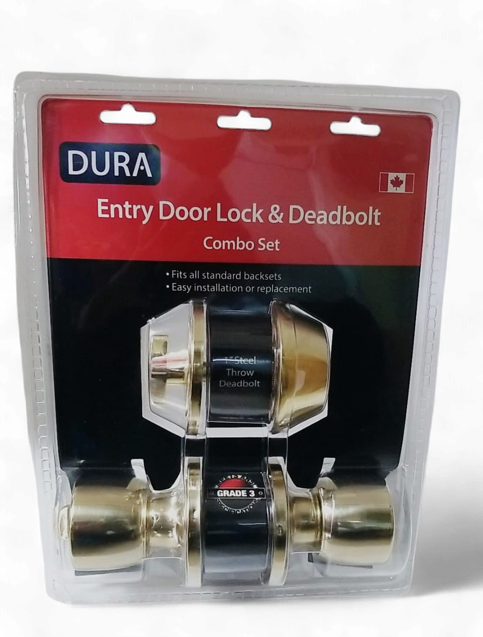 DURA Lock Combo Set Knob & Deadbolt Pb 5932ET+7301PBVP