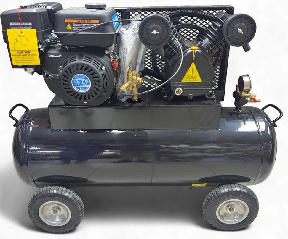 BETA STAR Air Compressor 20GAL Tank Horizontal 6.5HP Gas Engine GE200