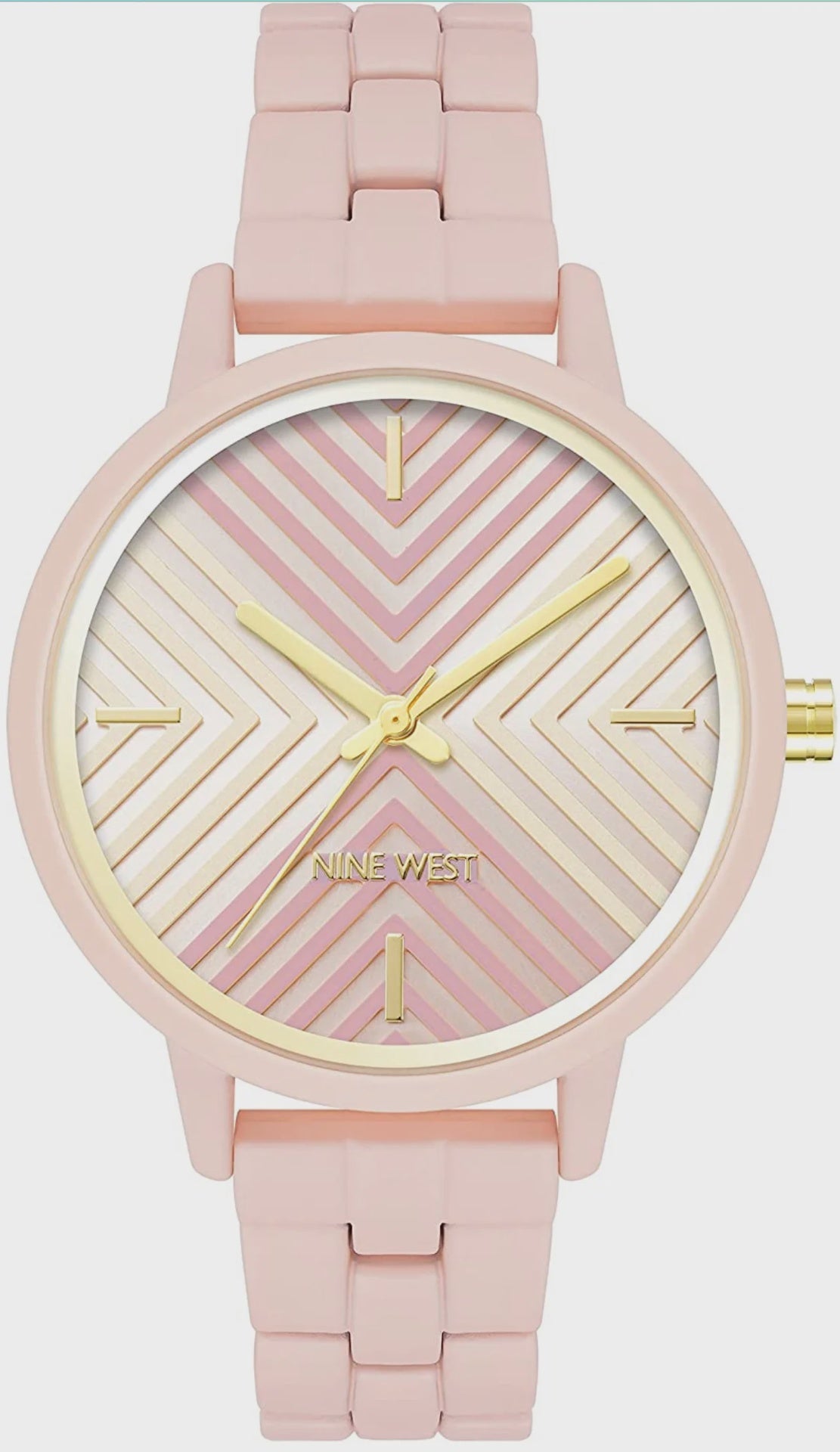 NINE WEST Watch Women Rubberrized Pink / Blue