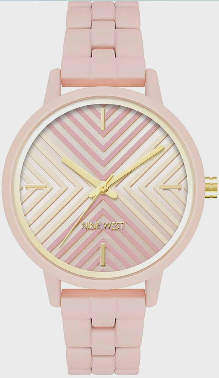NINE WEST Watch Women Rubberrized Pink / Blue