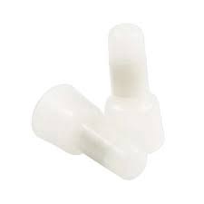 PIPEMAN'S Spade Clip IS-CC-2214N Nylon Crimp Cap White Nippon America Sold Per 100PCS Pack