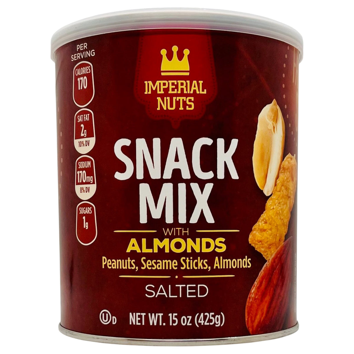 IMPERIAL Nuts Snack Mix Almonds Salted 15OZ 425G