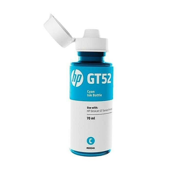HP Computer Printer Ink GT52 Cyan MOH54AL Bottle