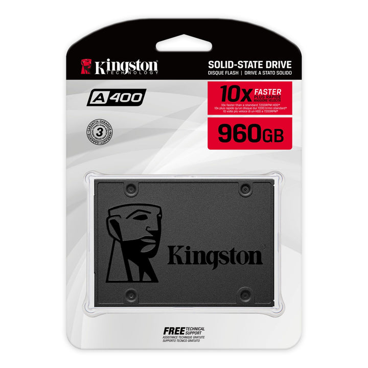 KINGSTON Computer Hard Drive Ssd 960GB 2.5" A400 SA400S37/960G 10X SOLID-STATE Drive