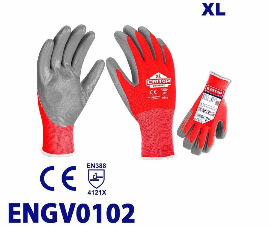 EMTOP Gloves ENGV0102 Xl Red Work