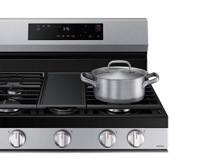 SAMSUNG Stove 5 Burner NX60A6115SS Stainless Steel with PLATE-GRIDDLE