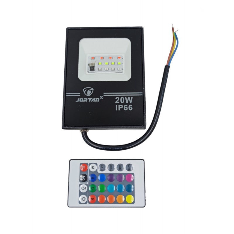 JORTAN Lamp LED Flood 20W JGTGD-TP20W-RGB Color IP66 85-265V 50/60HZ