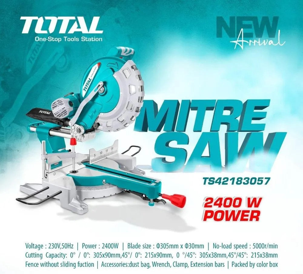 TOTAL Saw Mitre 12" UTS42183057 2400W