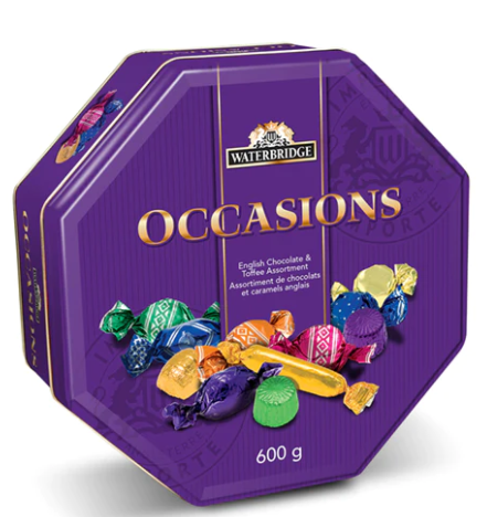 WATERBRIDGE Occasions English Chocolate & Toffee Assortment Tin 600G