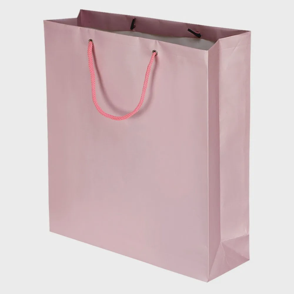 Gift Bag Extra Large Solid 12 X 17" Premium Matt Heavy / Pink Pastel / White / Yellow